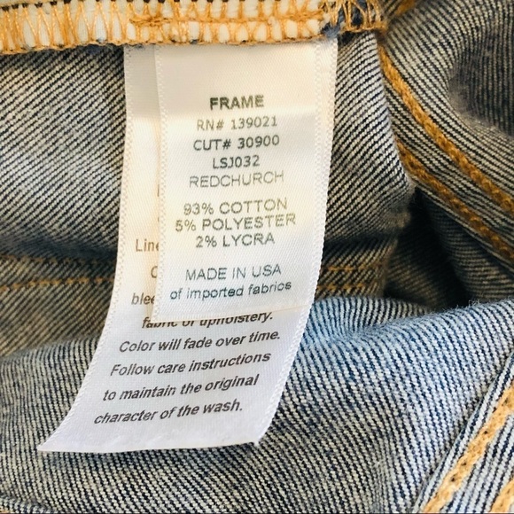 FRAME Medium Rise Medium Wash Denim Blue Jeans 25 Classic - Picture 14 of 15